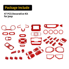 For 2018-2023 Jeep Wrangler JL / Gladiator JT 4 Door--47PCS Inner Center Console, Door, and Roof Cover Trim Kit Set RT-TCZ