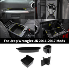 For 2011-2018 Jeep Wrangler JK Interior Center Console Armrest Storage Box Organizer Tray Insert