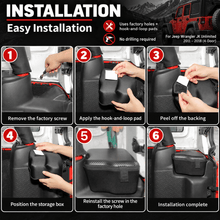 For 2011-2018 Jeep Wrangler JKU 4 Door Rear Trunk Side Storage Bag Pockets Box RT-TCZ