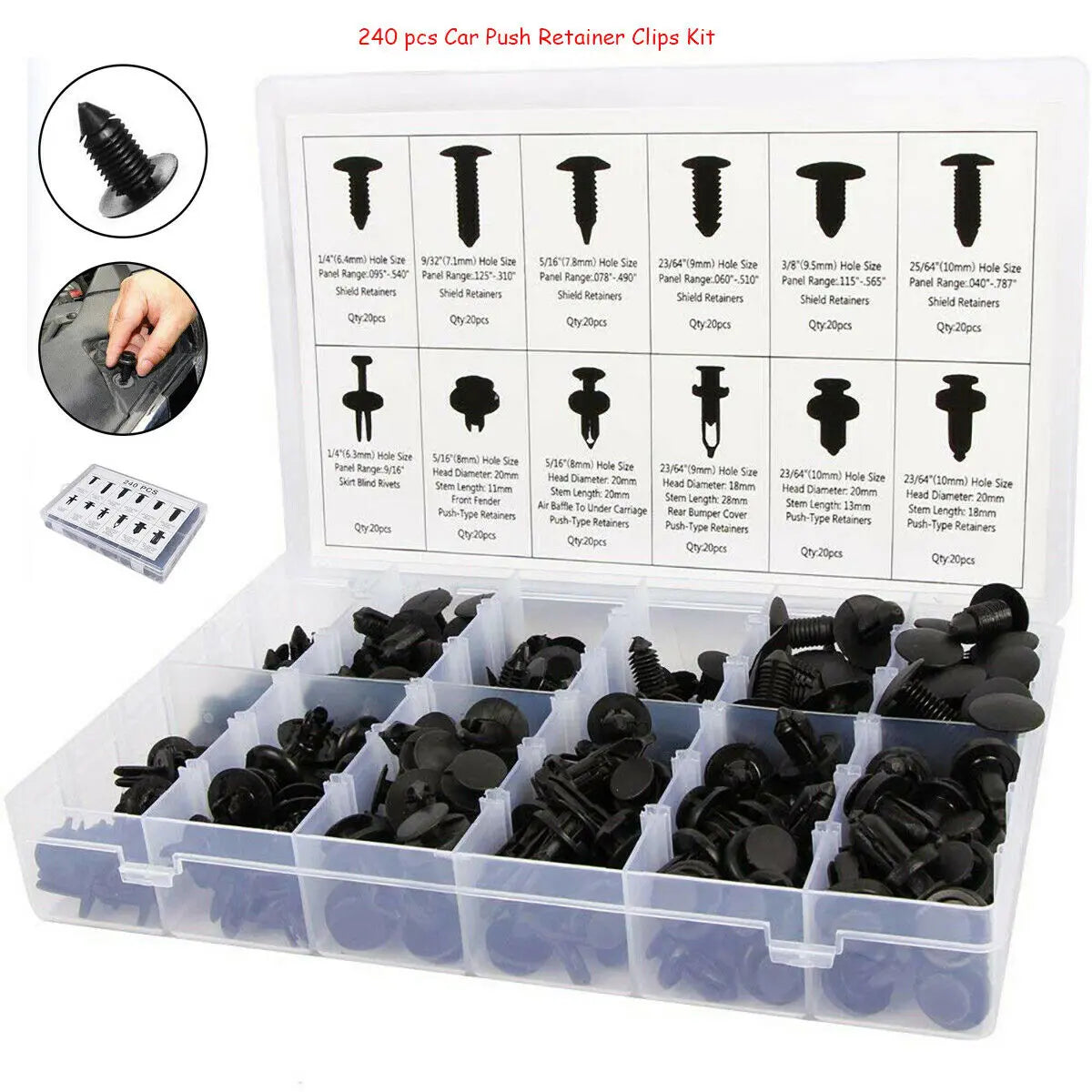 20 Clip Fermacopertura E Pins Fissaggio Per Chevrolet Buick - Ricambio 10249241