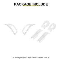 For 2018+ Jeep Wrangler JL & Gladiator JT Exterior Engine Hood Buckle Fender Side Air Vent Trim Cover (6 pcs) RT-TCZ