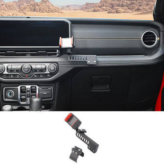 RT-TCZ For Jeep Wrangler JL & Gladiator JT 2024+ Iron Co-pilot Handle Cell Phone Holder Stand Accessories