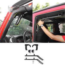 For 2007-2018 Jeep Wrangler JK JKU & Unlimited 4 Door Metal Top Grab Handles Kit 4pcs (Upgraded Version) Black RT-TCZ