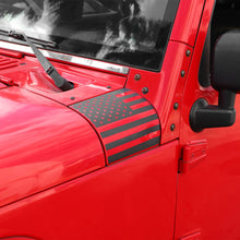 For 2007-2018 Jeep Wrangler JK Front Engine Hood Vinyl Decal Wrap Corner Sticker American Flag（2 pcs） RT-TCZ