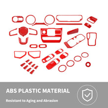 For 2018-2023 Jeep Wrangler JLU & Gladiator JT 4-Door 39PCS Red Full Set Interior Decoration Trim Kit Cover RT-TCZ