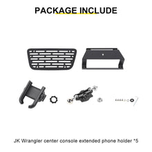 For 2011-2018 Jeep Wrangler JK Center Console Expansion Phone Mount Holder（5 pcs） RT-TCZ