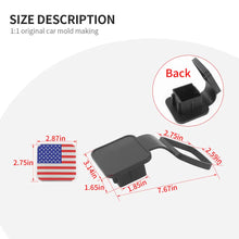 2" Trailer Hitch Cover with American Flag – Patriotic Tow Hitch Plug Insert Cap for 2 Inch Receivers, Fits Most Vehicles RT-TCZ