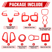 For 2017–2021 Jeep Compass 12 x Interior Dashboard & Center Console Accent Trim Kit – Full Dash Cover Set RT-TCZ