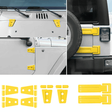 For 2007-2018 Jeep Wrangler JK 2-Door/Hood/Tailgate Hinge Trim Cover (8 pcs) RT-TCZ