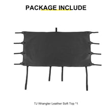 For 1997-2006 Jeep Wrangler TJ Car Top Roof Cover Soft Sunshade Leather Black RT-TCZ