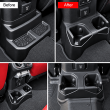 For 2018+ Jeep Wrangler JL JLU, Gladiator JT Rear Seat Cup Holder Floor Console Mounted Drink Holders Storage Box RT-TCZ