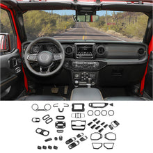 For 2018-2023 Jeep Wrangler JL / Gladiator JT 4 Door--47PCS Inner Center Console, Door, and Roof Cover Trim Kit Set RT-TCZ