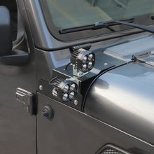 For 2018+ Jeep Wrangler JL & Gladiator JT Hood A-pillar Mount Work Lamp Driving Light Brackets (2 pcs)