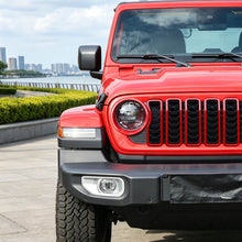 For 2024+ Jeep Wrangler JL & Gladiator JT Exterior Front Grille Inserts Headlight Trim Ring & Tow Hook Protective Cover (11 pcs) RT-TCZ