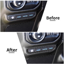 RT-TCZ Electric Mode Button Switch Cover Trim Bezel For Jeep Wrangler JL 2021+ 4Xe/New Energy Accessories