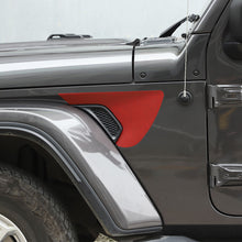 For 2018+ Jeep Wrangler JL & Gladiator JT Exterior Front Leaf Board Fender Air Outlet Sticker Trim Cover (2 pcs) RT-TCZ