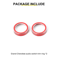 For 2014+ Jeep Cherokee & 2014-2020 Grand Cherokee Audio Switch Button Ring Trim Cover（2 pcs） RT-TCZ