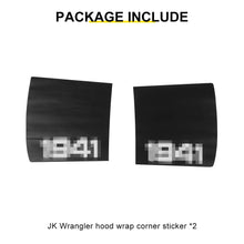 For 2007-2018 Jeep Wrangler JK Front Engine Hood Vinyl Decal Wrap Corner Sticker（2 pcs） RT-TCZ