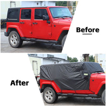 RT-TCZ Black Outdoor Waterproof Cab Car Cover For Jeep Wrangler JKU JLU 2007+ Accessories 4Door