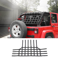 Fabric Strap & ABSFor 2007-2018 Jeep Wrangler JKU 4 Door Rear Trunk Mesh Cargo Net Organizer Restraint Protective Roof Top Baggage RT-TCZ