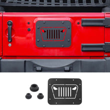 For 2007-2018 Jeep Wrangler JK Tailgate Spare Tire Carrier Delete Filler Plate Vent Cover Plate Trim & Rubber Plug RT-TCZ