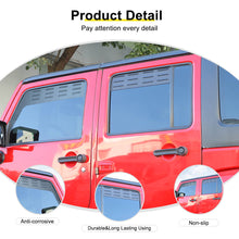 For 2007-2018 Jeep Wrangler JK Front Rear Door Window Louver Air Vent Panel Trim RT-TCZ