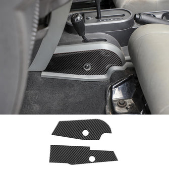 For Jeep Wrangler JK 2007-2010 Soft Carbon Fiber Gear Shift Side Panel Trim Stickers