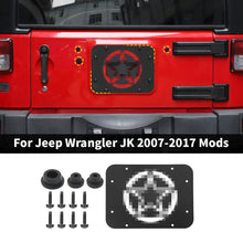 For 2007-2018 Jeep Wrangler JK Rear Tailgate Exhaust Plate & Rubber Plug Screw Trim RT-TCZ