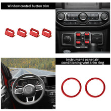 For 2024+ Jeep Wrangler JL & Gladiator JT Aluminum Air Vent & Center Console Control Trim Cover Kit RT-TCZ