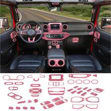For 2018-2023 Jeep Wrangler JL / Gladiator JT 4 Door--47PCS Inner Center Console, Door, and Roof Cover Trim Kit Set RT-TCZ