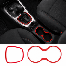 For 2017-2020 Jeep Compass Center Console Shifter & Cup Holder Trim Ring Cover Kit