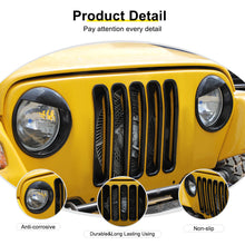 For 1997-2006 Jeep Wrangler TJ Exterior Front Headlight Bezels Grille Insert Trim Cover Kit (9 pcs) RT-TCZ