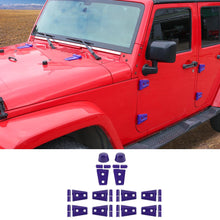 For 2007-2017 Jeep Wrangler JK JKU 4-Door Door Hinge Cover & Hood Hinge & Rubber Headgear Trim Cover RT-TCZ