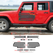 For Jeep Wrangler JK JL Front Rear Door Mount Molle Panel Storage Foot Peg Kit Bracket Accessories