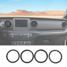 For 2018-2023 Jeep Wrangler JL & Gladiator JT Dashboard Air Conditioning Vents Cover Ring Trim Aluminum Alloy RT-TCZ
