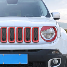 For 2016-2018 Jeep Renegade Exterior Front Grille Inserts & Headlight Cover Trim (9 pcs) RT-TCZ