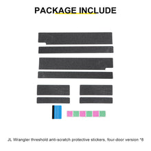 For 2018+ Jeep Wrangler JL & Gladiator JT Exterior Car Door Threshold Protection Stickers Cover RT-TCZ