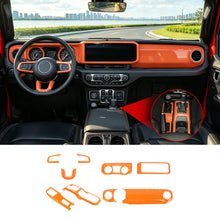 For 2024+ Jeep Wrangler JL & Gladiator JT Interior Center Console Steering Wheel Gear Shift Cover Trim Kit (9 pcs) RT-TCZ