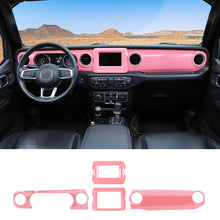 For 2018-2023 Jeep Wrangler JL JLU & Gladiator JT 4PCS Central Navigation Cover Console Panel Trim RT-TCZ