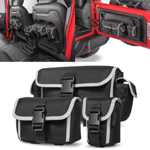 Canvas MOLLE Storage Bag Set for Jeep Wrangler Seat Back & Tailgate Organizer Accessories