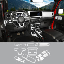 For 2024+ Jeep Wrangler JL & Gladiator JT 4-Door Version Interior Center Console Gear Shift Trim Cover Kit (14 pcs) RT-TCZ
