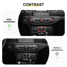 For 2018-2023 Jeep Wrangler JL & Gladiator JT Aluminum Air Vent & Center Console Control Trim Cover Kit（12 pcs） RT-TCZ