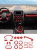 For 2007-2010 Jeep Wrangler JK 16/18PCS 4 Door Central Control Dash Decor Cover Trim Kits RT-TCZ