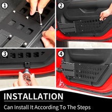 For 2018+ Jeep Wrangler JL/Gradiator JT Front Door Net Mount Pockets Storage Box Organizer RT-TCZ