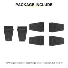 For 2007-2018 Jeep Wrangler JK 2 Door Door & Hood Hinge Cover Trim Exterior Accessories（6 pcs） RT-TCZ