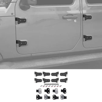 For 2018+ Jeep Wrangler JL & Gladiator JT  US Flag Inner &Outler Car Door Hinge Trim Original Accessories 2/4-Door RT-TCZ