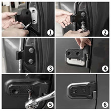 For 2018+ Jeep Wrangler JL & Gladiator JT  US Flag Inner &Outler Car Door Hinge Trim Original Accessories 2/4-Door RT-TCZ