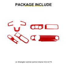 For 2024+ Jeep Wrangler JL & Gladiator JT Interior Center Console Steering Wheel Gear Shift Cover Trim Kit (9 pcs) RT-TCZ