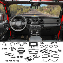 For 2018-2023 Jeep Wrangler JL / Gladiator JT 4 Door--47PCS Inner Center Console, Door, and Roof Cover Trim Kit Set RT-TCZ