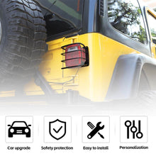 For 1997-2006 Jeep Wrangler TJ Taillight Guard Cover Rear Lamp Trim Protector Iron RT-TCZ